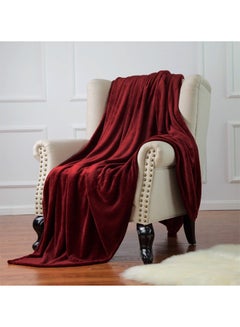 Safar Tekstil Super Soft Flano Blanket Flannel Maroon 160x225cm  - Image 2