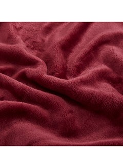 Safar Tekstil Super Soft Flano Blanket Flannel Maroon 160x225cm  - Image 3