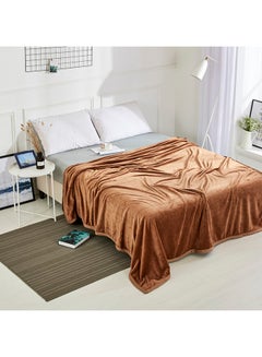 Safar Tekstil Super Soft Flano Blanket Flannel Brown 220x200cm  - Image 2