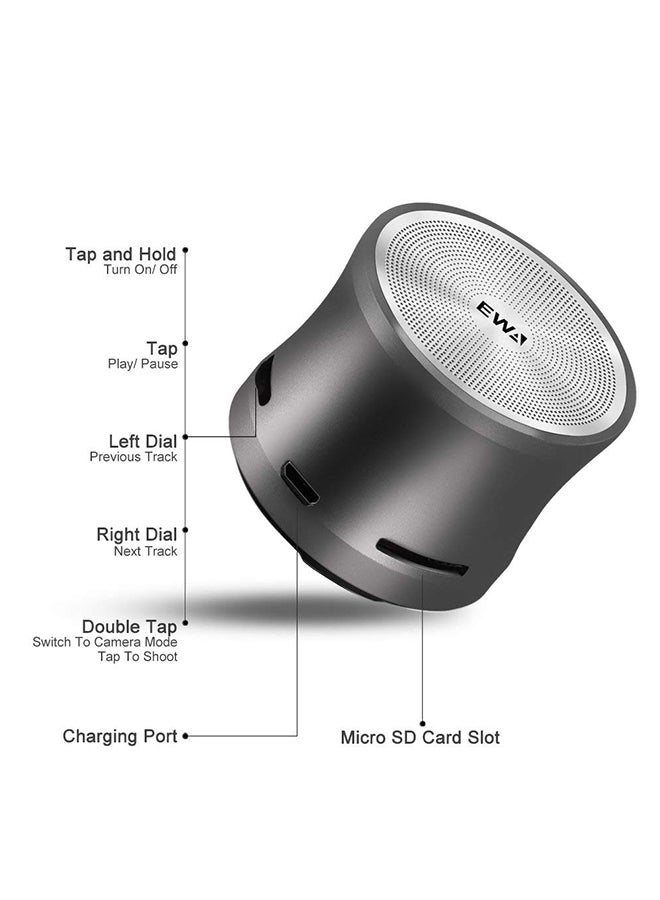 Mini Wireless Bluetooth Bass Speaker Grey  - Image 4