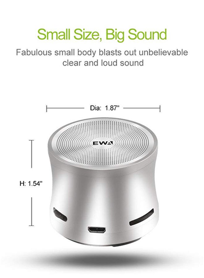 Mini Wireless Bluetooth Bass Speaker Silver - Image 3