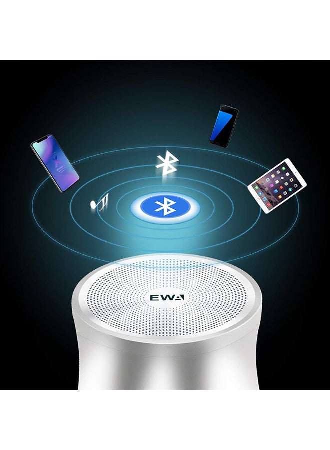 Mini Wireless Bluetooth Bass Speaker Silver - Image 5