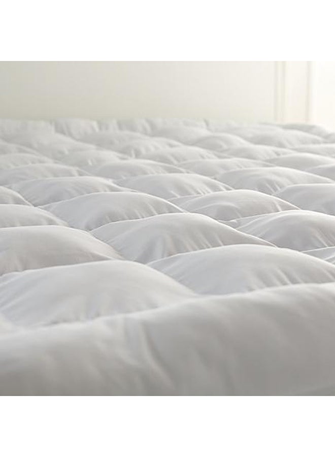 REGAL IN HOUSE - One Layer Microfiber Mattress Topper 8 cm With Rubber Frame Microfiber White 200x140cm - Image 1