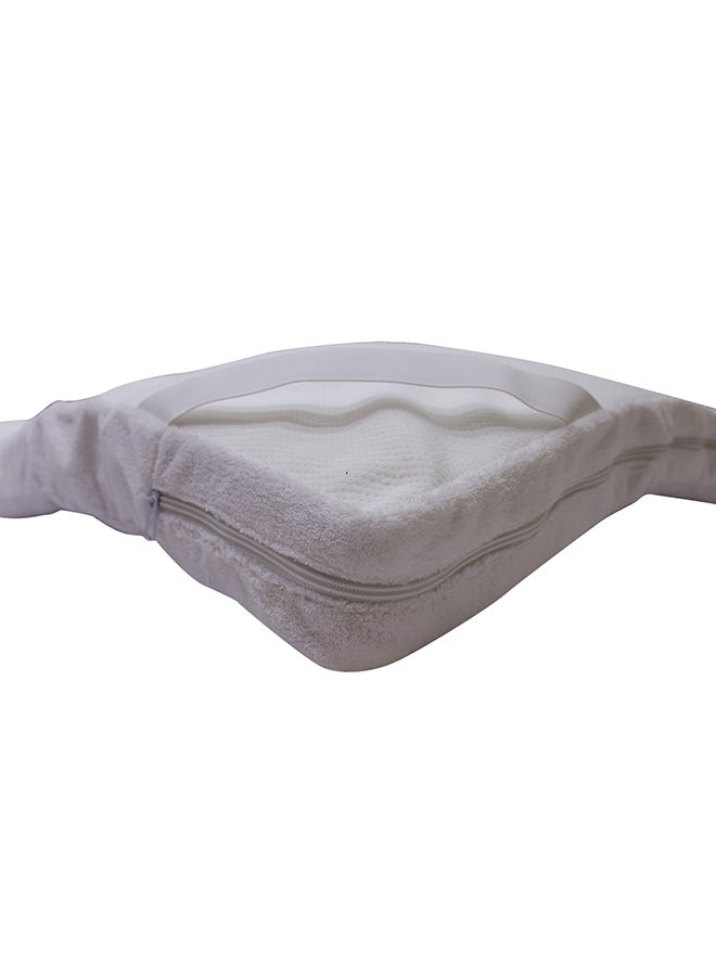 Foam Mattress Topper With Protector Layer Cotton Blend Grey 200x140x6cm - v1545121859/N19912522A_3