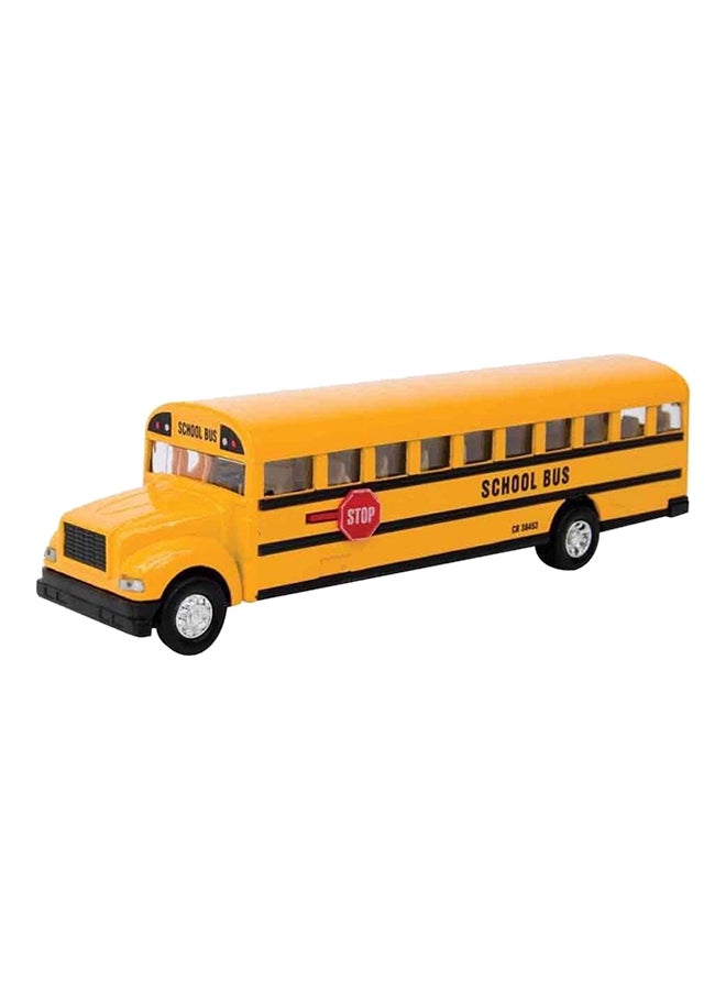 kingsfan Pull Back Diecast School Bus Model 6inch  - Image 1