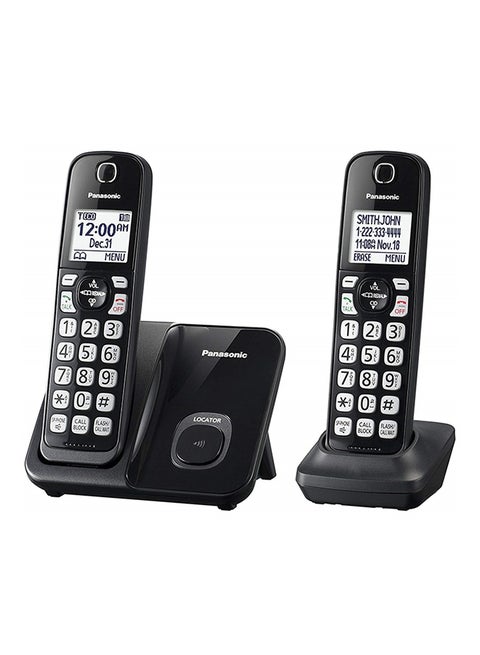 KX-TGD512B Cordless Phone With 2 Handsets Black