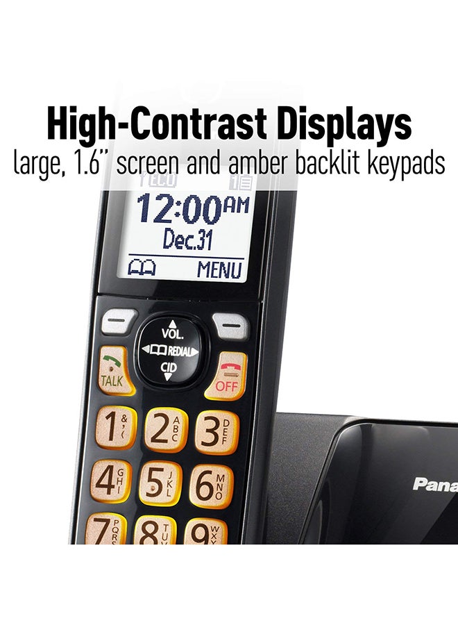 KX-TGD512B Cordless Phone With 2 Handsets Black