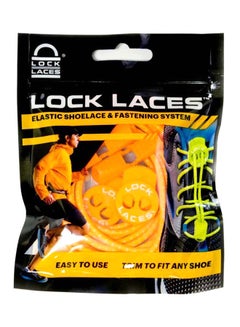 LOCK LACES No Tie Elastic Shoelaces Orange  - Image 3