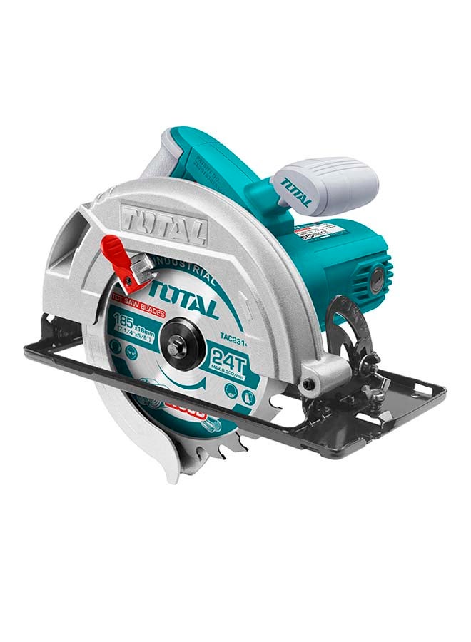 TOTAL 1400W Circular Saw With 185mm Blade Teal/Silver/Black 