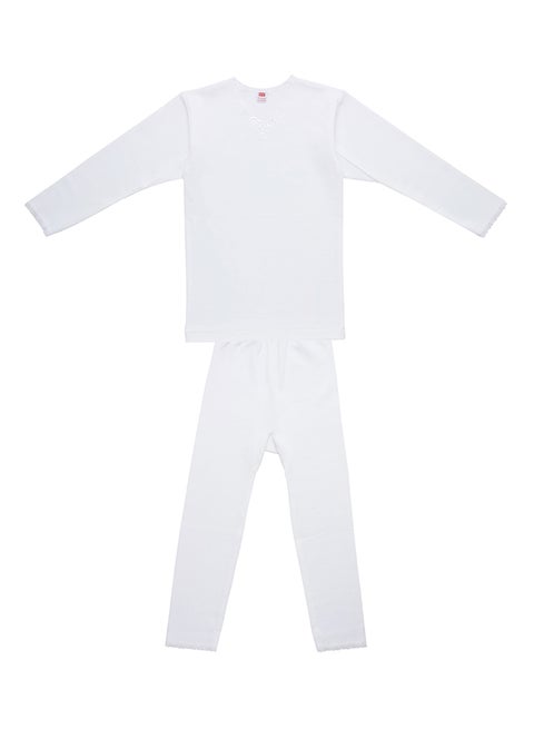 2-Piece Full Body Thermal Set White