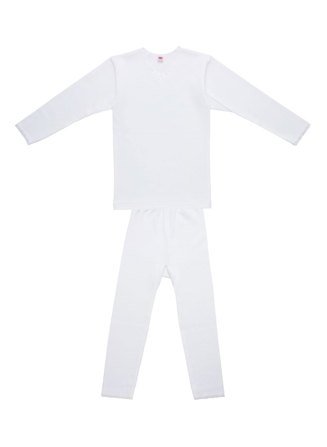 BYC - 2-Piece Full Body Thermal Set White - Image 1