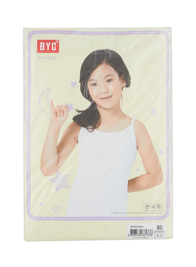BYC Round Neck Cotton Vest White  - Image 3