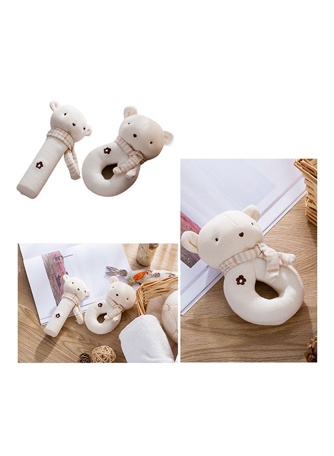 platube 2-Piece Baby Bear Rattle Squeaky Toy - Image 2