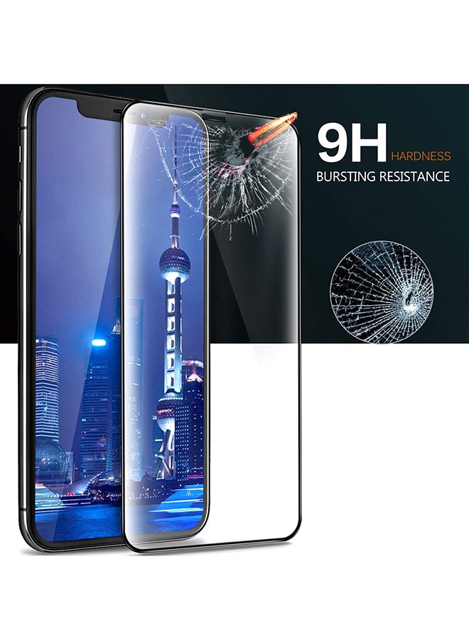 إينيكس لاصقة حماية شاشة كامل التغطية من الزجاج المقوى ثلاثية الأبعاد لهواتف أبل آيفون XR أسود - Image 5