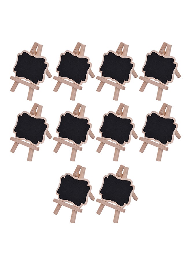 Pack Of 10 Small Chalkboard Signs With Easel Stand Beige - Image 1