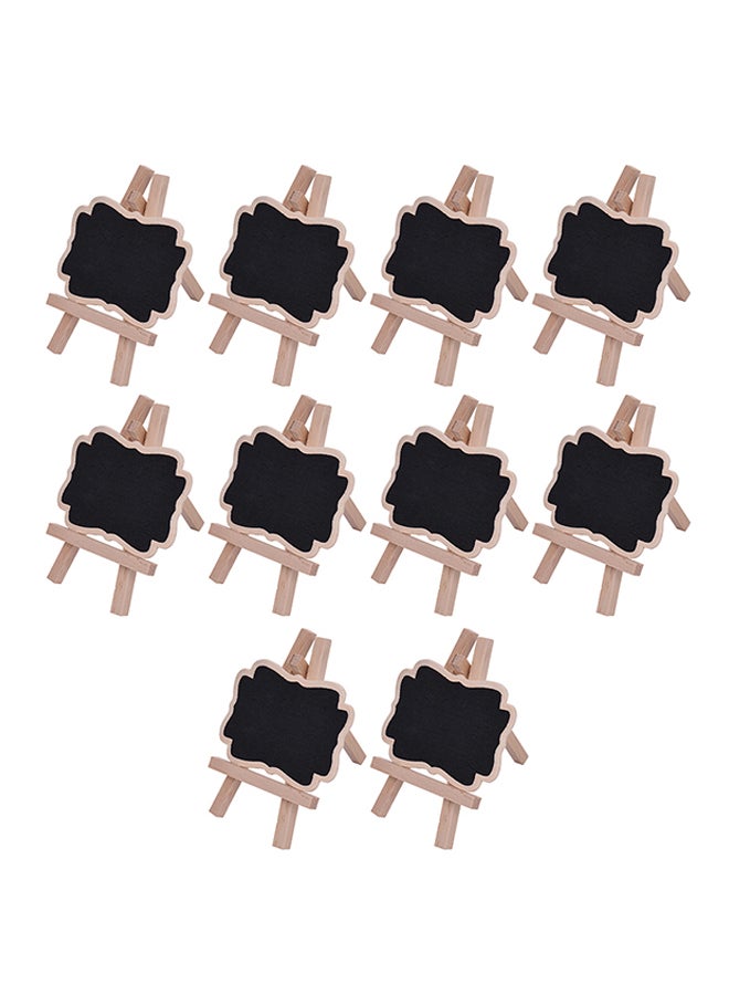 Pack Of 10 Small Chalkboard Signs With Easel Stand Beige - Image 2