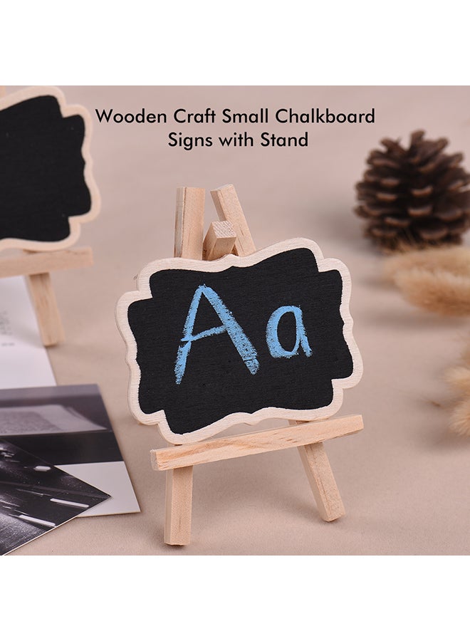 Pack Of 10 Small Chalkboard Signs With Easel Stand Beige - Image 5