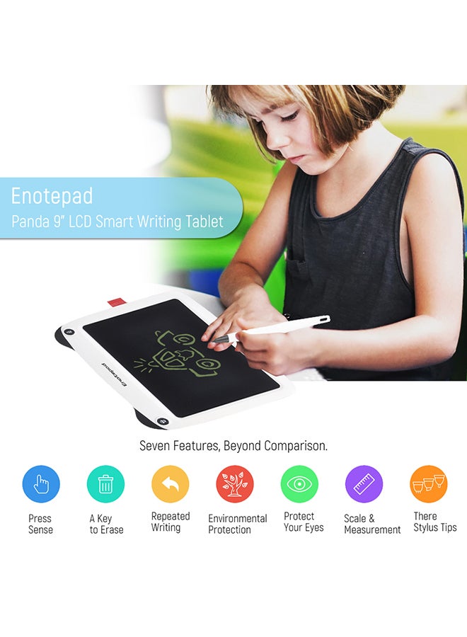 Portable LCD Multipurpose Board With Erase Lock Button White