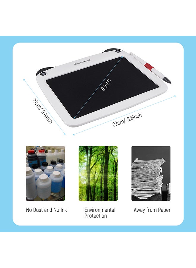 Portable LCD Multipurpose Board With Erase Lock Button White