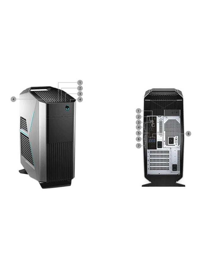 Alienware Aurora R8 Gaming Desktop With Core i9 Processor/16GB RAM/2TB HDD+256GB SSD Hybrid Drive/8GB NVIDIA GeForce RTX 2080 Graphics Black/Grey