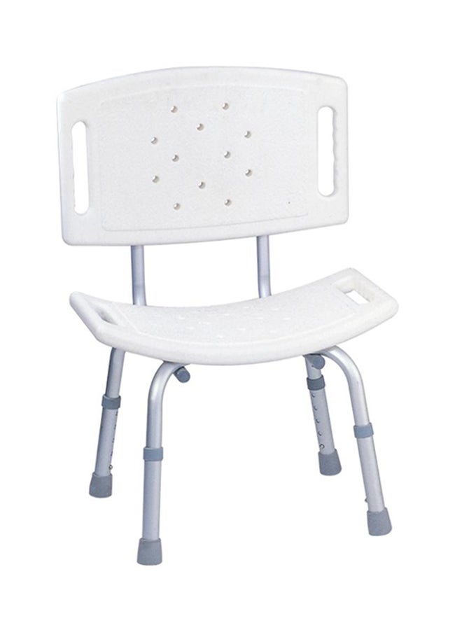 MEDIA6 Shower Chair With Backrest 