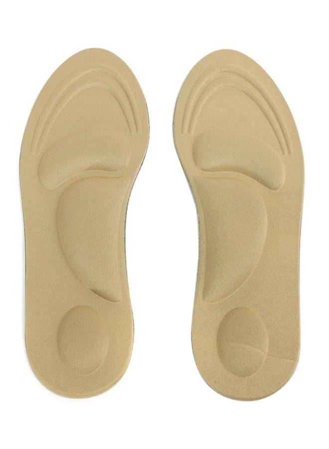 Generic - 4D Memory Foam Cushion Shoe Insoles Plain Beige - Image 1