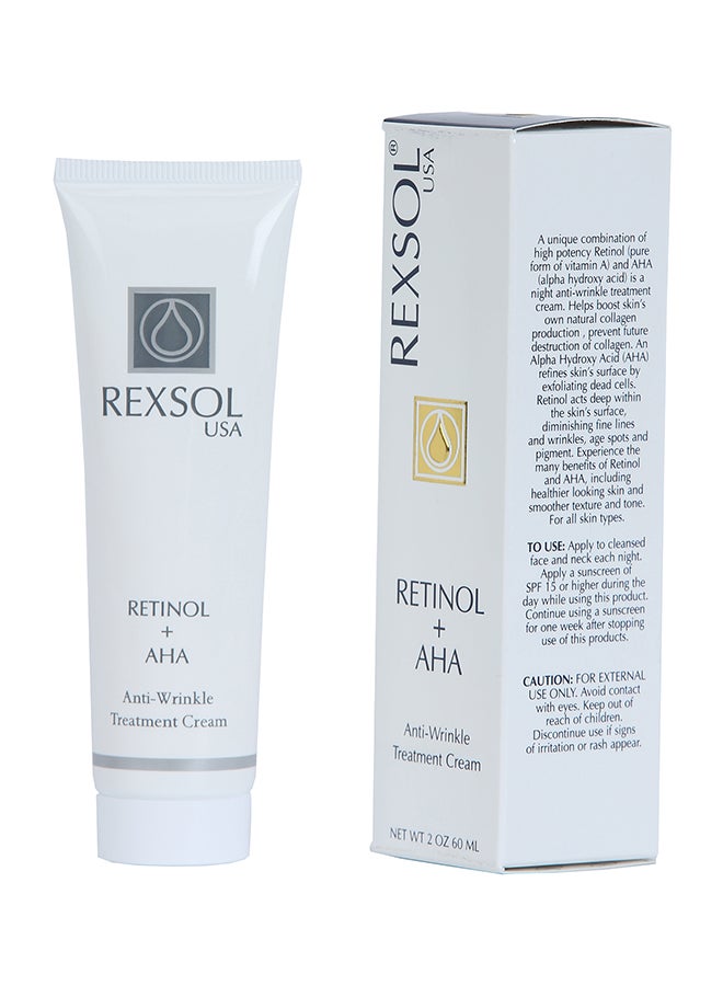 REXSOL Retinol Plus AHA Anti-Wrinkle Treatment Cream 60ml