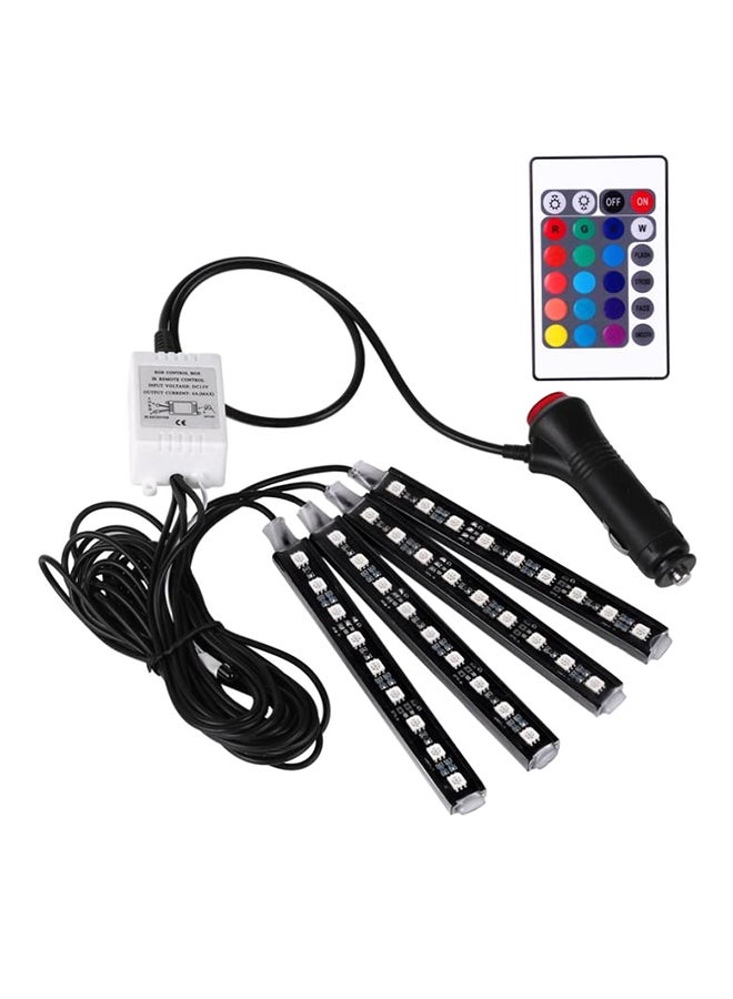 Generic - 36 LED Bulb Car Light Strip With Remote Control, Multicolour - Image 1