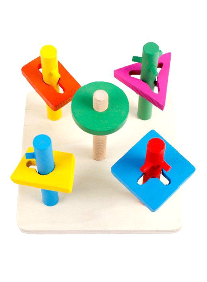 Sharpdo - Wooden Geometric Shape Sorting Puzzle Board 10x10x10cm - Image 1