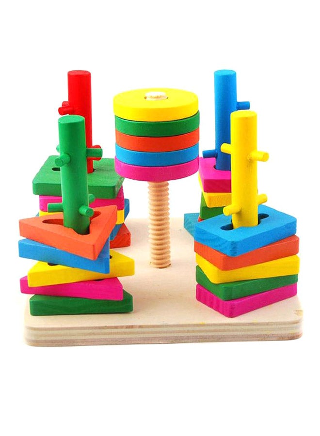 Sharpdo - Wooden Geometric Shape Sorting Puzzle Board 10x10x10cm - Image 1