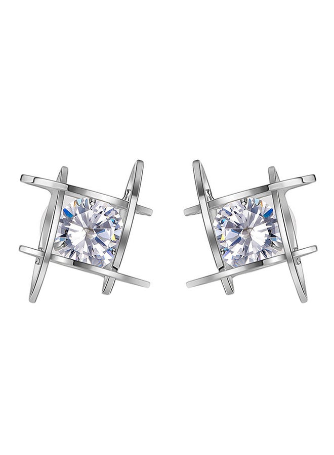 حلق صغير مصنوع من الكريستال المزين بالزركون