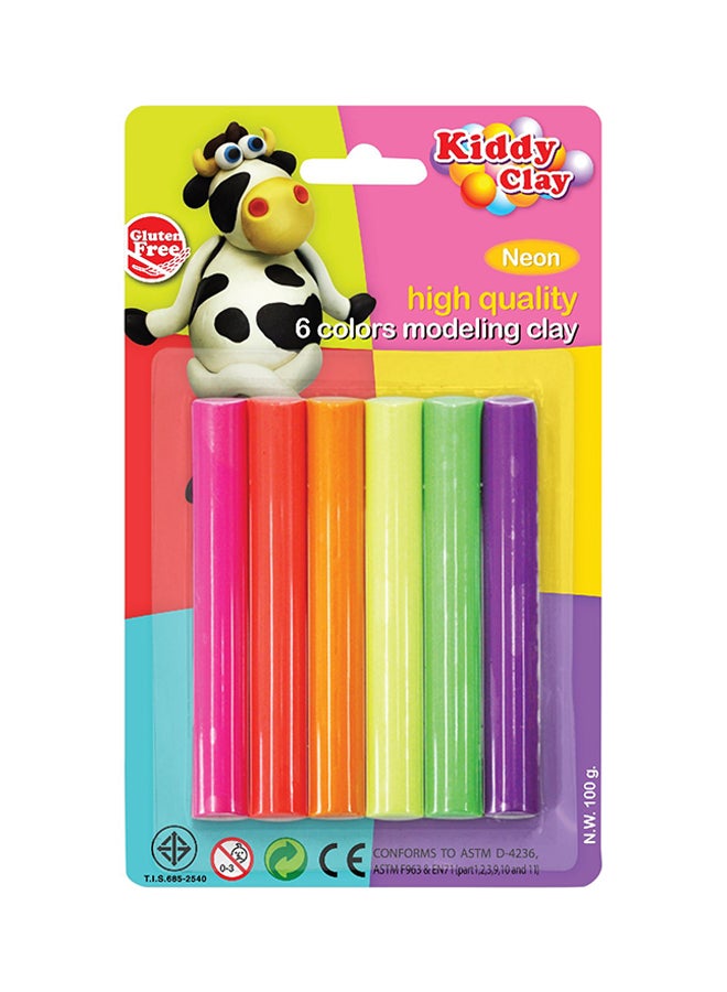 6-Piece Modelling Clay Set Multicolour