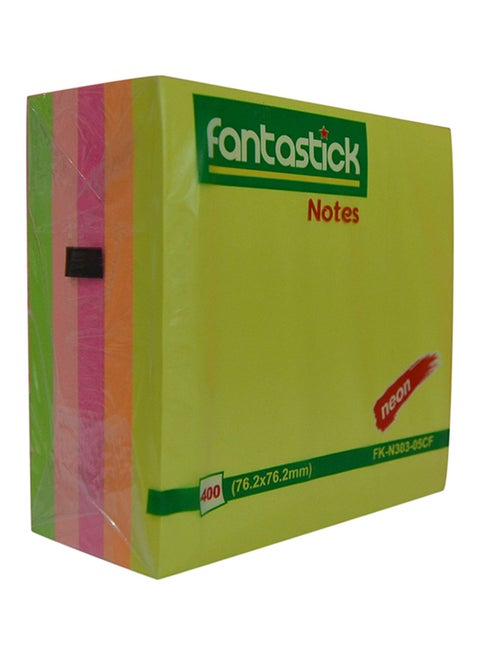 Removable Self-Stick Sticky Notes 3 x 3 inch, 400 Sheets Multicolour