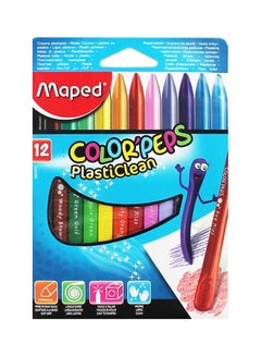 Maped 12-Piece Plastic Crayons Set Multicolour  - Image 2