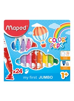 24-Piece Jumbo Felt Tip Color Pen Set Multicolour