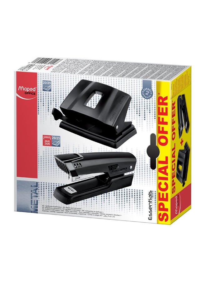 Maped Stapler Punch Set Black