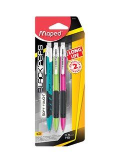 3-Piece Soft Touch Mechanical Pencil Set Black - v1545287194/N19898977A_1