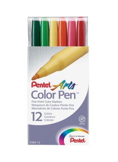 12-Piece Fine Point Color Pen Set Multicolour
