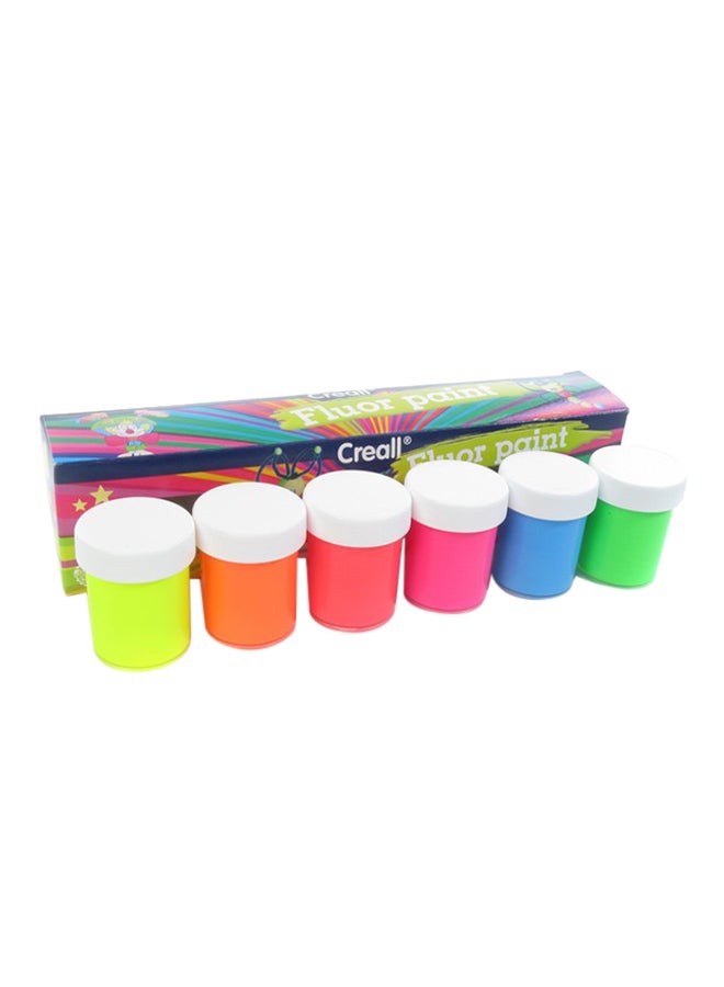6-Piece Fluorescent Poster Colors Set Multicolour