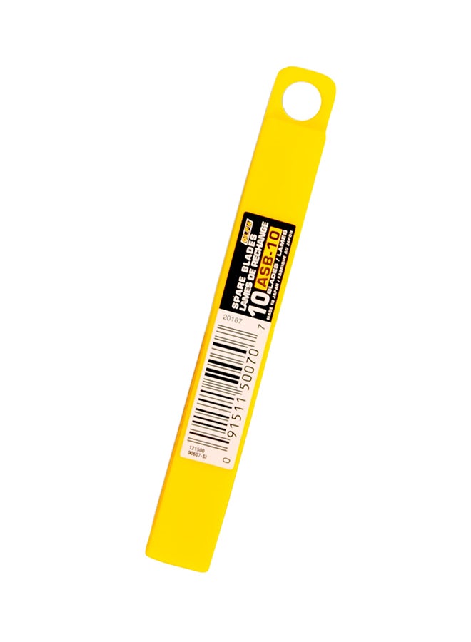 OLFA 10-Piece Spare Blade Pack Yellow 