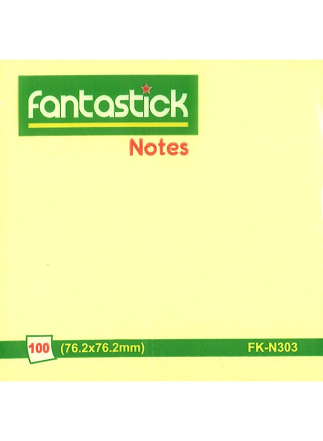 Fantastick 12 Pads Sticky Notes Yellow 