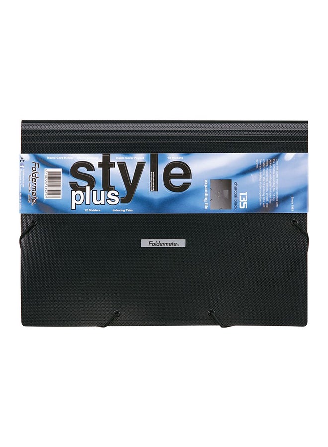 Foldermate Style Plus Expanding File Black - Image 1