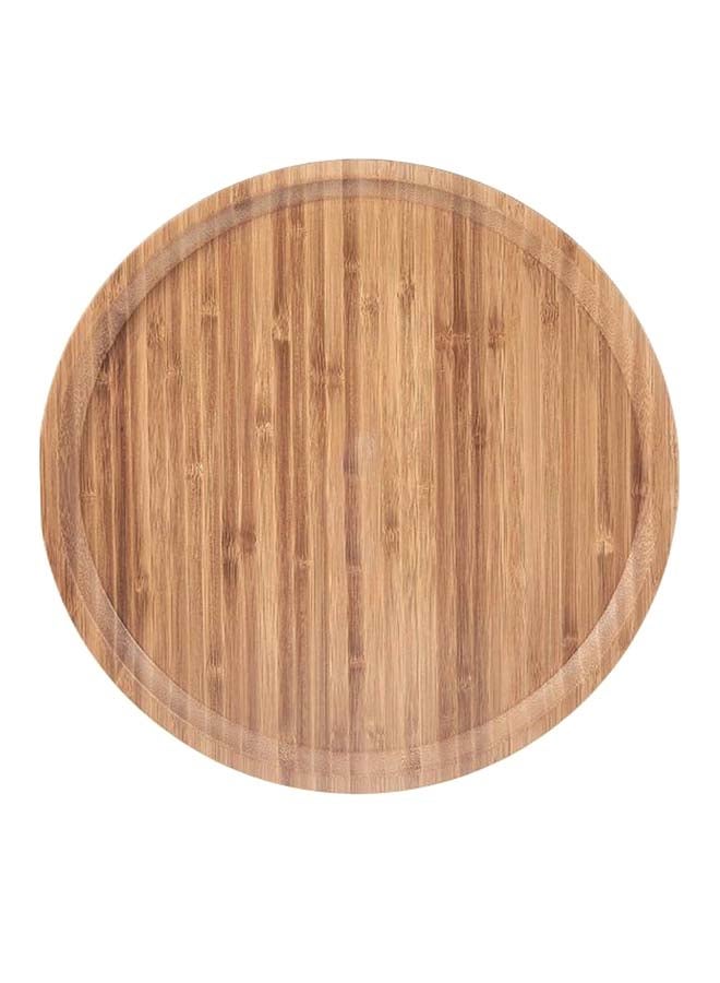 Liying Round Serving Plate Beige 20x20x2.5centimeter - Image 1