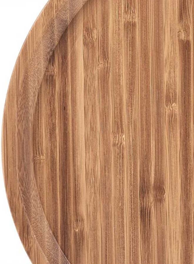 Liying Round Serving Plate Beige 20x20x2.5centimeter - Image 3