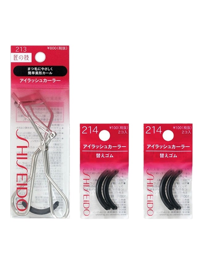 Shiseido Eyelash Curler With Refill Set Black 