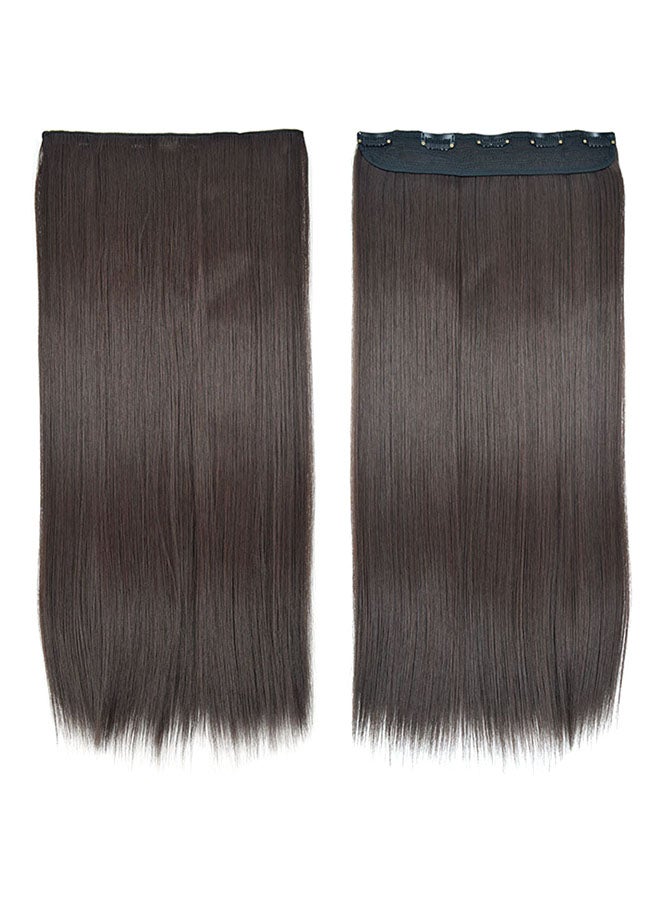 Umiwin One Piece Elegant Lace Human Hair Straight Wig Black 60cm 