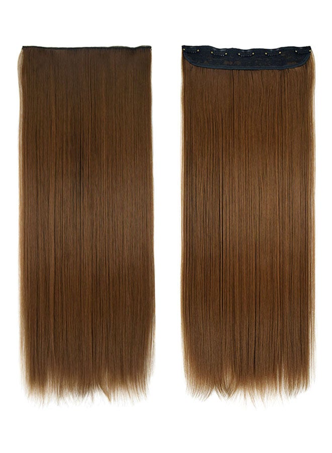 Umiwin One Piece Elegant Lace Straight Hair Wig Brown 60centimeter 