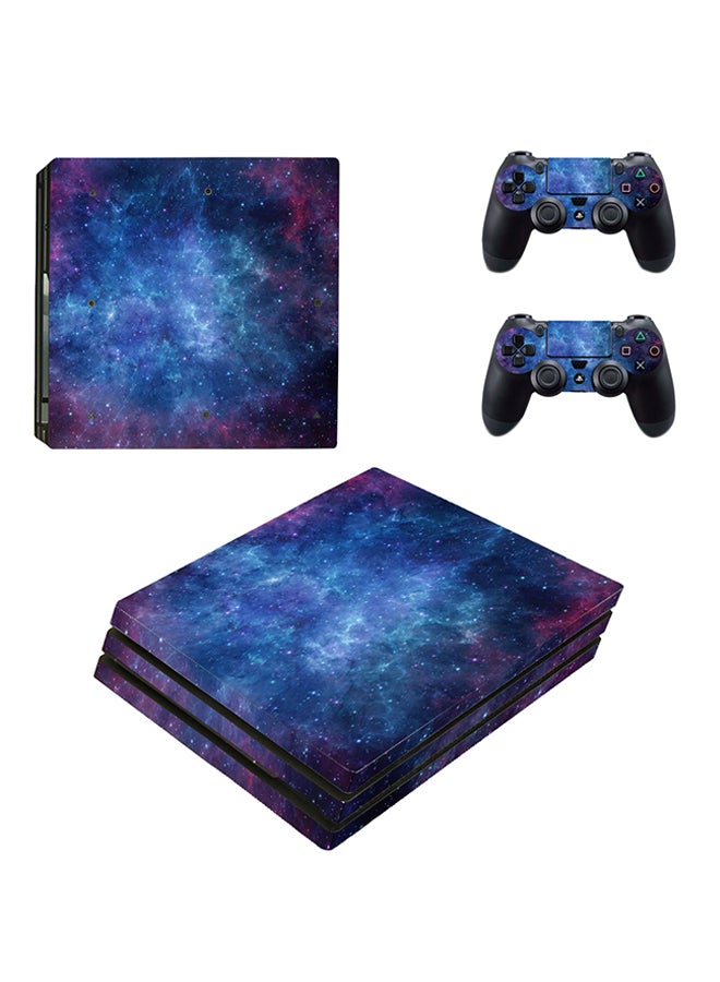 DATA FROG Galaxy Print Skin For PlayStation 4 Pro Console And Controller