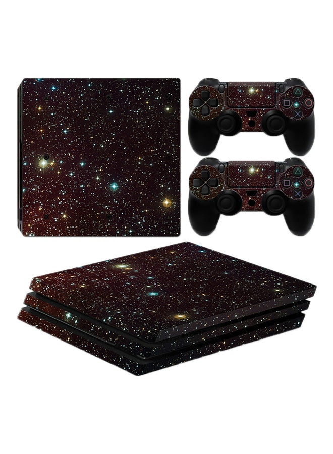 DATA FROG Galaxy Print Skin For PlayStation 4 Pro Console And Controller 