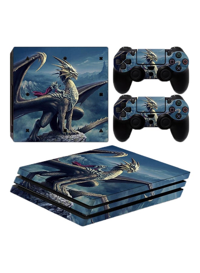 DATA FROG - Dragon Print Skin For PlayStation 4 Pro Console And Controller - Image 1